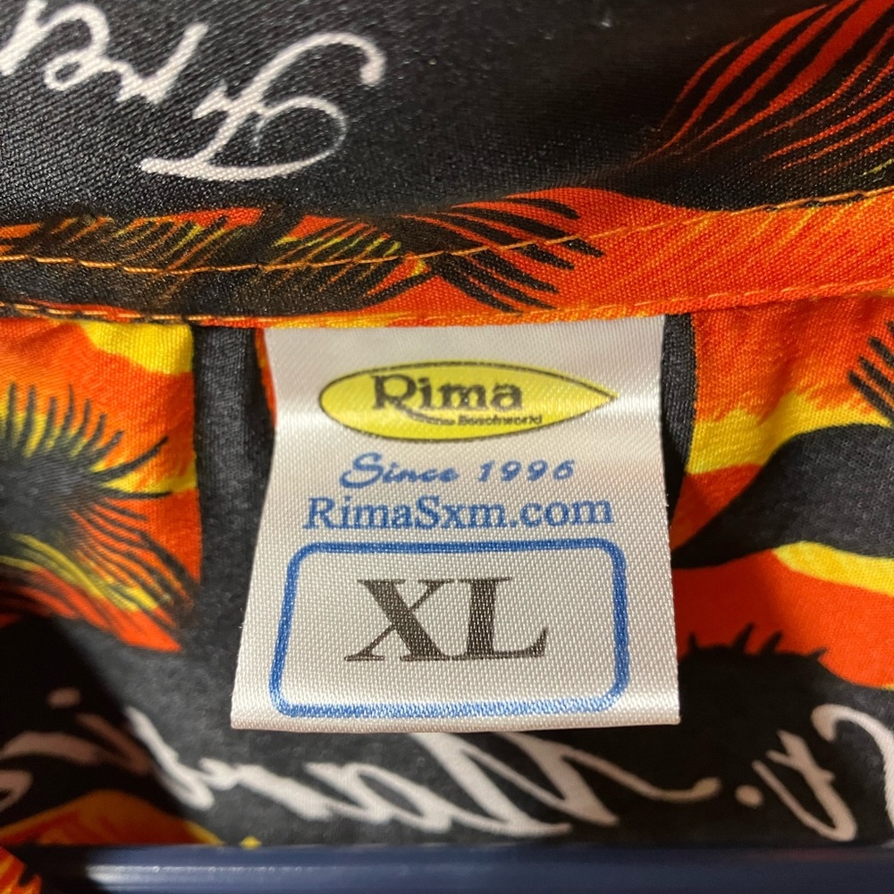 Rima ORANGE SUNSET Men’s XL Hawaiian shirt - Picture 4 of 5
